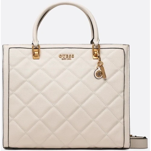 Женская сумка тоут GUESS ABEY ELITE TOTE молочная (HWQB8558230-STO)