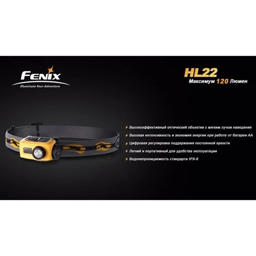 Ліхтар Fenix HL22R4 Gray: Вага, г 44.6