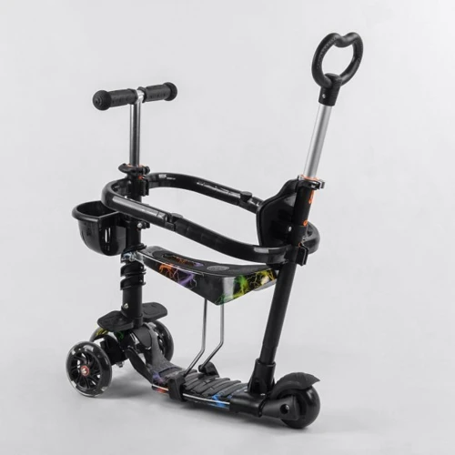Самокат Best Scooter с защитным бампером черный (S 8466): Тип тормоза ножной