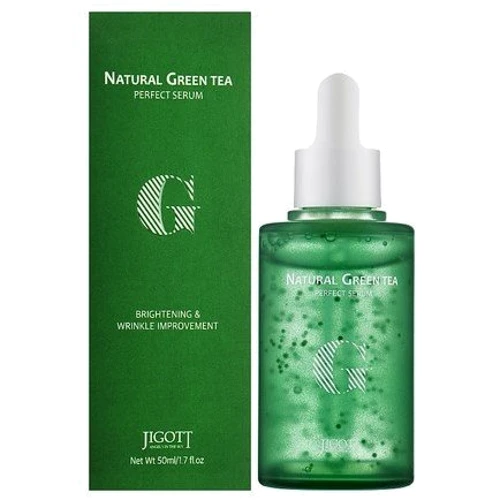 Jigott Natural Green Tea Perfect Serum Сыворотка для лица Зеленый чай 50 ml: Время применения Универсальный