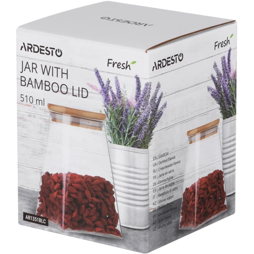 Емкость для хранения Ardesto Fresh 510 мл (AR1351BLC): Высота, см 12