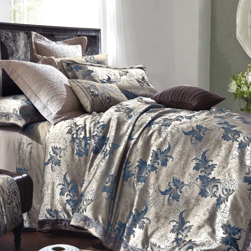 Комплект наволочек SoundSleep Liniano blue сатин-жаккард 50x70 см 2 шт. (93613576): Материал сатин