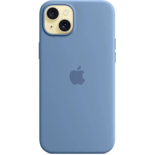 Чехол для iPhone Apple iPhone 15 Plus Silicone Case with MagSafe - Winter Blue (MT193ZM/A): Материалы Силикон