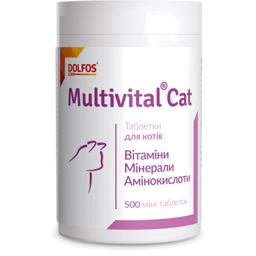 Витаминно-минеральный комплекс Dolfos Multivital Cat для кошек 500 табл. (190-500)