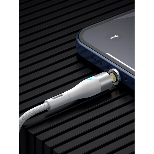 Кабель Baseus USB Cable to Lightning/microUSB/USB-C Zinc magnetic Safe Fast Charging Data 1m White (CA1T3-B02) фото 7