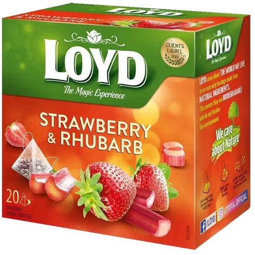 Чай Чай фруктовий Loyd Strawberry and Rhubarb полуниця та ревінь 20х2 г (3103577)