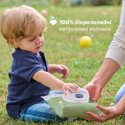 Детские влажные салфетки Chicco с пантенолом биоразлагаемые 60 шт. (12050.70) фото 4