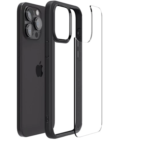 Чехол для iPhone Spigen Crystal Hybrid Matte Black (ACS06449) for iPhone 15 Pro Max фото 6