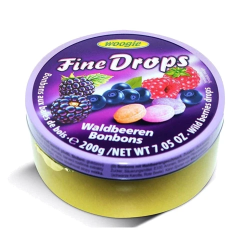 Льодяники Fine Drops ягідний мікс (200 г) (WT3620): Вага, г 200
