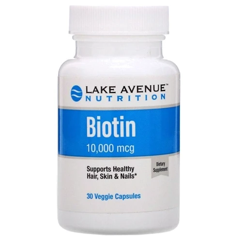 Lake Avenue Nutrition Biotin Біотин 10000 мкг 30 вегетаріанських капсул