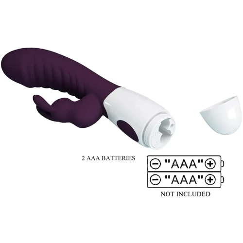 Вибромассажер для стимуляции точки G и клитора LYBAILE Pretty Love Naughty Bunny Dark Purple (BW-500071-A2)