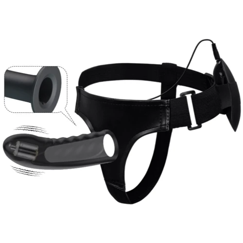 Страпон LYBAILE Pretty Love Marvin Strap-On Harness Vibrating Black 16,2 см