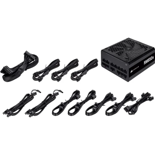 Блок питания Corsair RM850x (CP-9020200-EU) 850W (2021): Коннекторы 20+4 pin / 3х4+4pin / HDD (IDE):4 / SATA: 14 / 4x6+2pin