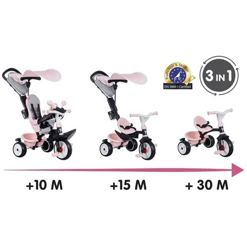 Детский велосипед Smoby Беби Драйвер Комфорт розовый (741501): Тормоза Ножной
