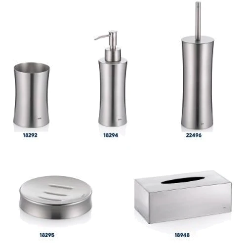 Стакан для зубных щеток KELA Elegance серебристый 10х6.5 см (18292)