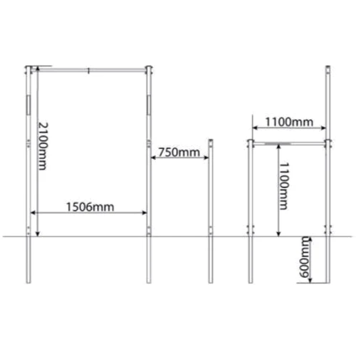 Уличный турник для подтягивания с брусьями K-Sport KSOZ003 (KS-221)