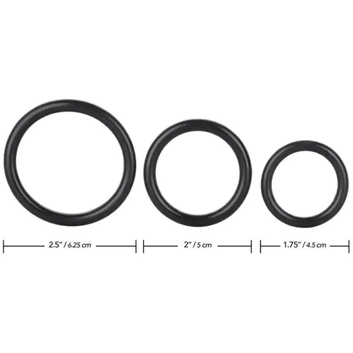 Эрекционные кольца California Exotic Novelties - Tri - Ring, 3 шт (чёрные)