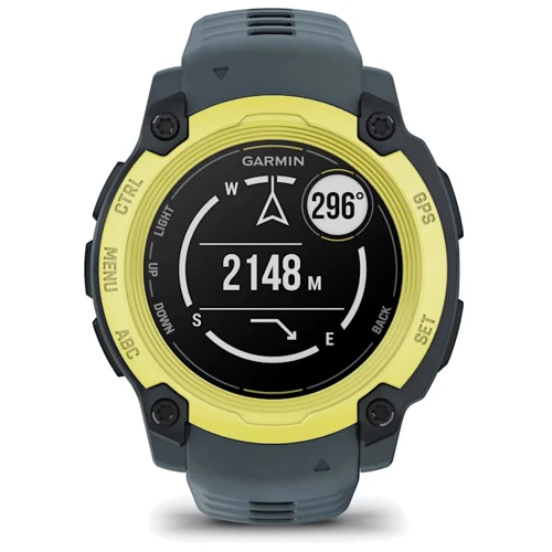 Смарт-часы Garmin Instinct E 40mm Electric Lime with Twilight Band (010-02932-01): Фитнес-функции Пульсометр, Подсчет калорий, Шагомер, Альтиметр, GPS-модуль, Секундомер, Пульсоксиметр