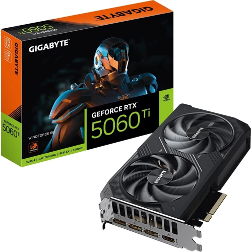

Gigabyte GeForce Rtx 5060 Ti 8GB GDDR7 Windforce 2 (GV-N506TWF2-8GD) Ua