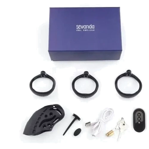 Клетка для члена с электростимуляцией LOCKINK SEVANDA Nautilus Estim Chastity Cage