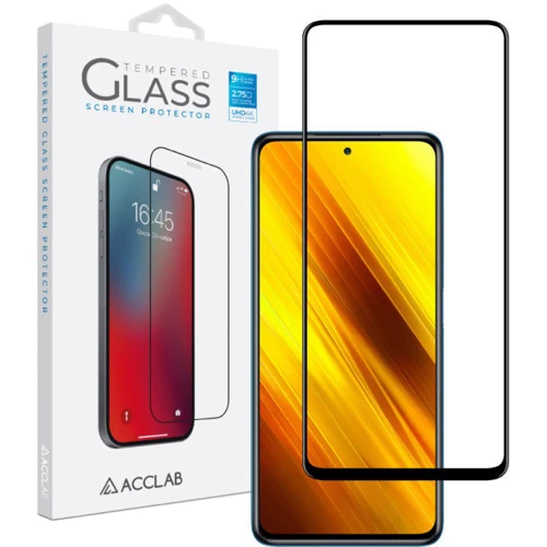 Аксесуар для смартфона ACCLAB Tempered Glass Full Glue Black for Xiaomi Poco X3