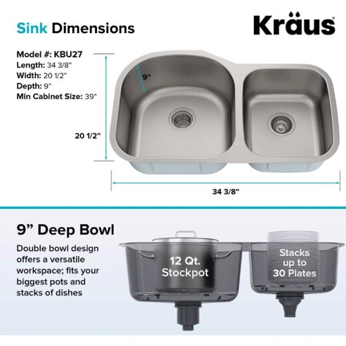 Кухонна мийка Kraus KBU-27