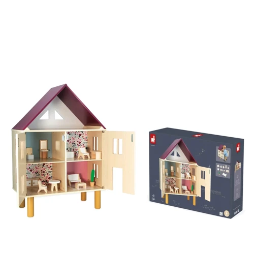 Трехэтажный деревянный кукольный домик Janod (J06617)