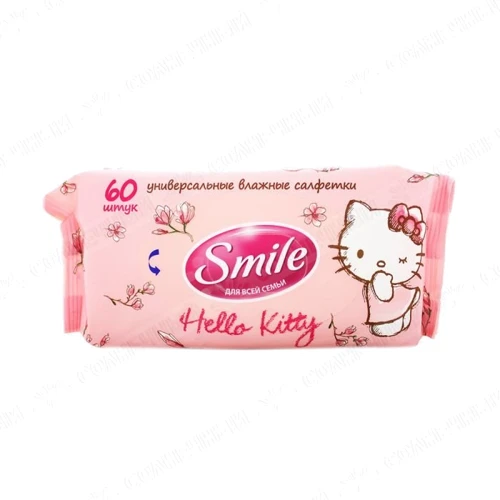 Smile Вологі серветки Hello Kitty 60 шт.