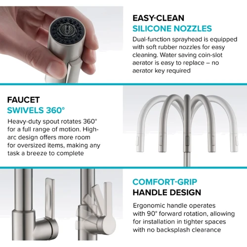 Смеситель для кухонной мойки Kraus KPF-2820MBSFSB