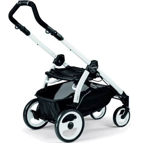 Коляска Peg-Perego прогулянкова Book Plus 51 Versilia Бежевий з білим Біле шасі (PACK05-00000000005): Ширина шасі 51 см