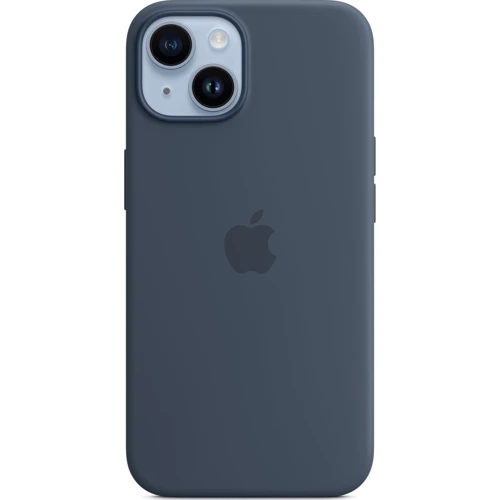 Чехол для iPhone Apple iPhone 14 Plus Silicone Case with MagSafe - Storm Blue (MPT53ZE/A): Тип чехла накладка на заднюю часть