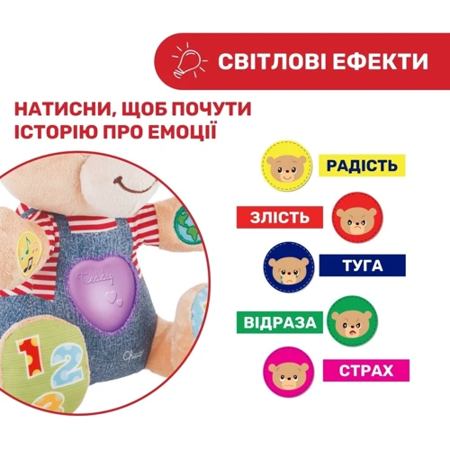 Мягкая развивающая игрушка Chicco Мишка Тедди (двуязычная) (07947.00.18) фото 10