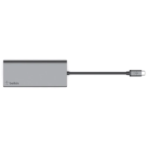 Адаптер Belkin Adapter USB-C to USB-C+RJ45+SD+HDMI+2xUSB Space Grey (F4U092BTSGY): Колір сірий