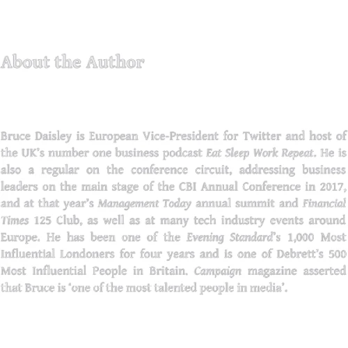 Bruce Daisley: The Joy of Work: Виробник Random House Books