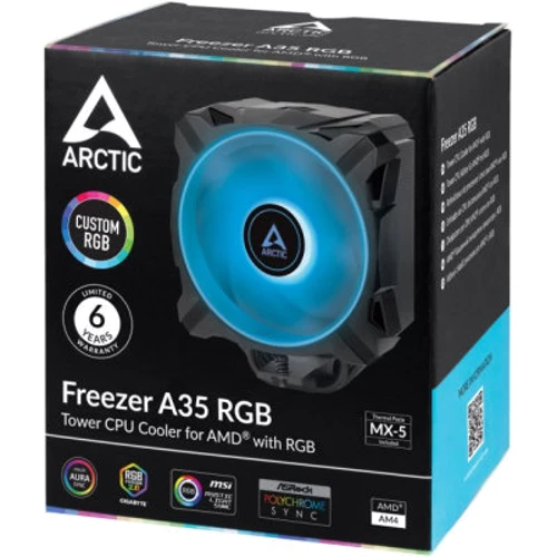 Кулер Arctic Freezer A35 RGB (ACFRE00114A): Потужність, що розсіюється, Вт 115