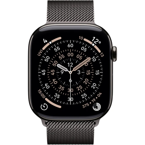 Apple Watch Series 11 GPS + Cellular 46mm Slate Titanium Case with Slate Milanese Loop - M/L (MFD44)