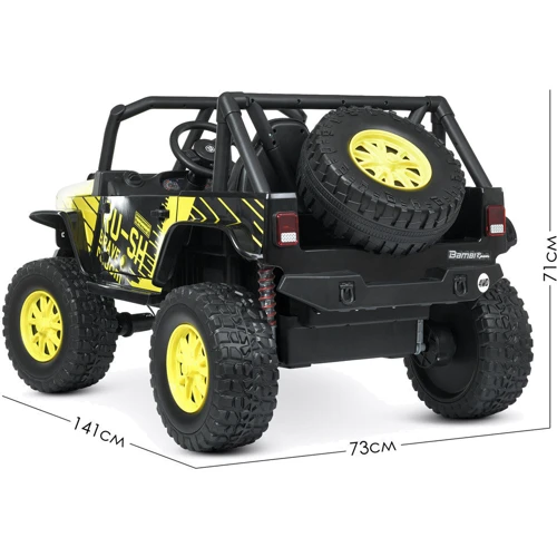 Дитячий електромобіль Джип Bambi Racer, жовтий (M 4878EBLR-6(24V)): Матеріал коліс EVA