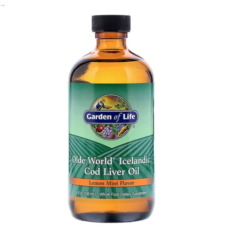 Garden of Life Olde World Icelandic Cod Liver Oil, Lemon Mint Flavor, 8 fl oz (236 ml) (GOL-11136)
