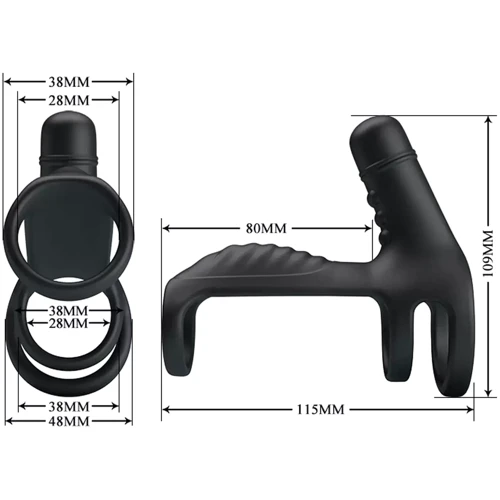 Насадка с вибрацией Pretty Love - Vibrating Рenis Sling (BI-210276)