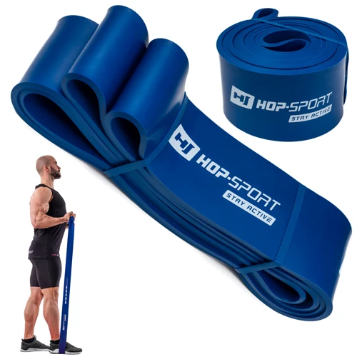 Эспандер Hop-Sport Резинка для фитнеса 28-80 кг синяя (HS-L064RR) фото 13