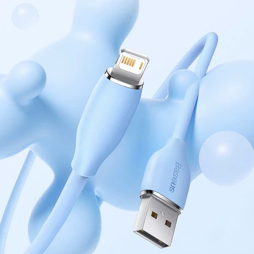 Кабель Baseus USB Cable to Lightning Silica Gel 2.4A 1.2m Blue (CAGD000003): Длина 1.2 м