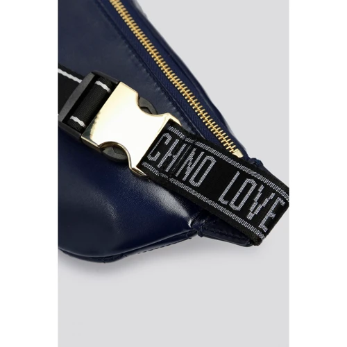 Женская поясная сумка Love Moschino Bag JC4011PP1BLA0751 темно-синяя (8059826236928): Фактура Стеганая, Гладкая, Матовая