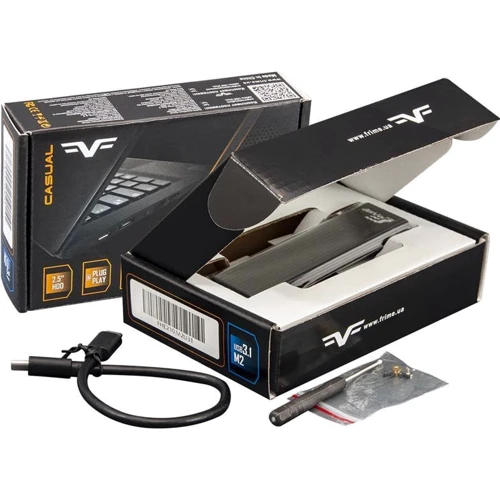 Аксесуар для накопичувача Frime M.2 NGFF Metal USB 3.1 Type-C Black (FHE210.M2U31) фото 4
