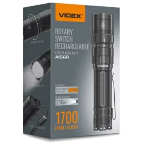 Ліхтар туристичний Videx 1700Lm 6500K (VLF-A156R): Тип Ручной