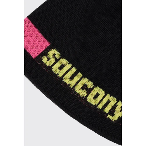 Шапка Saucony Striped Beanie черная (90454-BKSIP): Производитель Saucony