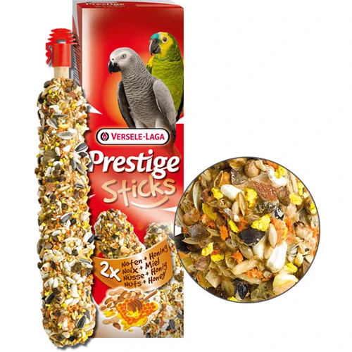 Лакомство Versele-Laga Prestige Sticks Parrots Nuts & Honey для крупных попугаев с медом 140 г