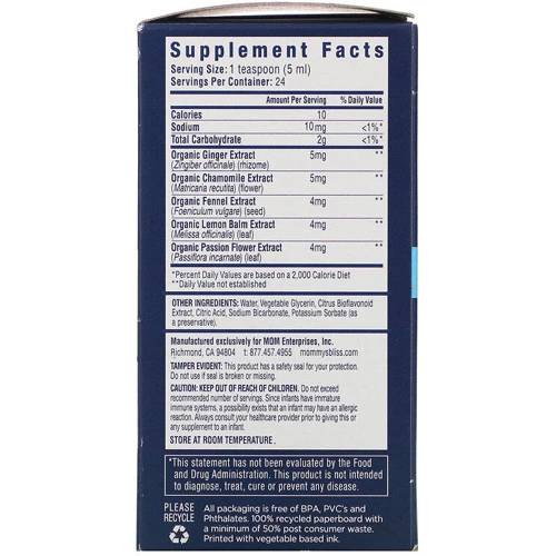 Mommy's Bliss Night Time, Gripe Water, 1 Month+, 4 fl oz (120 ml) (BAB05410)