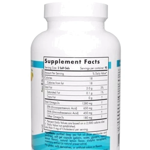 Nordic Naturals Ultimate Omega 1,280 mg 180 Soft Gels Lemon Flavor Риб'ячий жир Омега-3 зі смаком лимона: Тип Омега 3