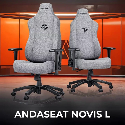 Кресло игровое Anda Seat Novis Gray Fabric Size XL (AD23-XL-01-G-F) фото 10