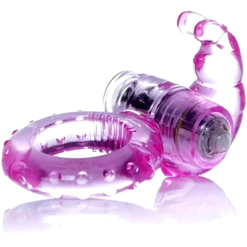 Эрекционное вибро кольцо BOSS Rabbit Vibro Cock Ring Pink, BS6700047